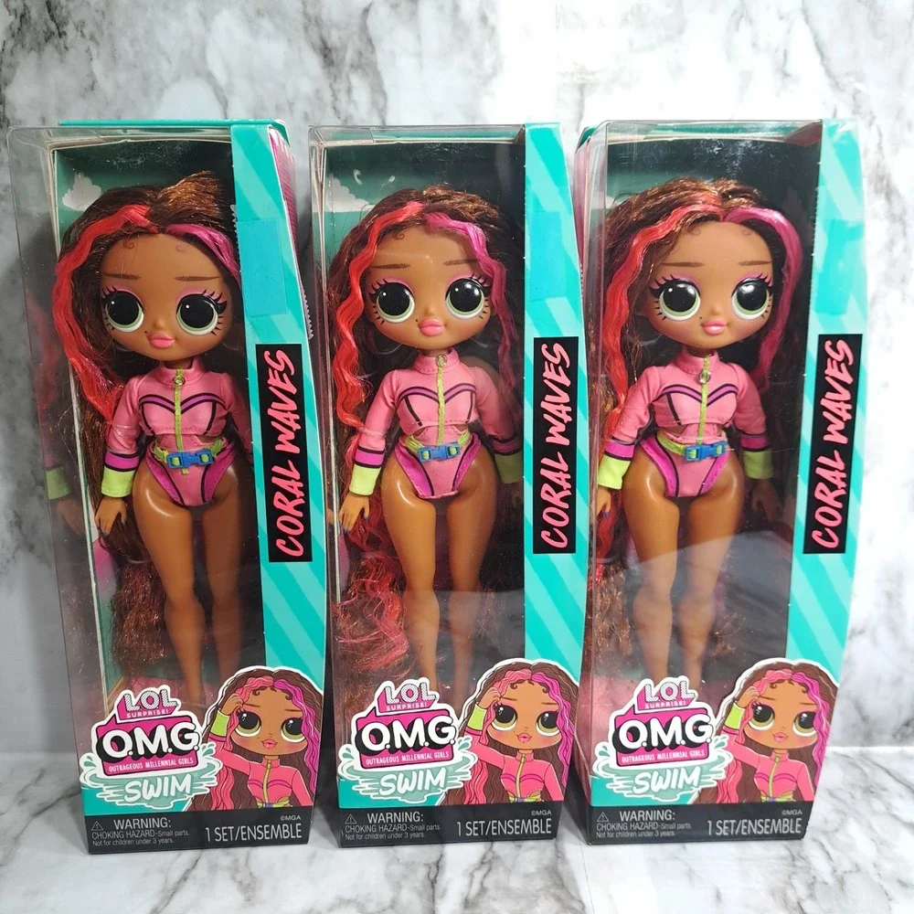 L.O.L Surprise! O.M.G.‎ Lot/3 Swim Dolls Coral Waves